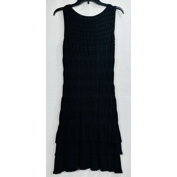Roberto Cavalli Dresses & Skirts - Roberto Cavalli Women’s Designer Black Crochet Knit Tiered Ruffle Dress Size 44